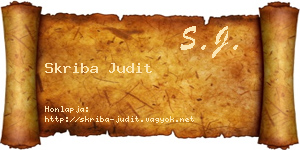 Skriba Judit névjegykártya